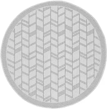 Ковертонкий ковер "Boho 102", круглый, прочного плоского переплетения, имитация сизаля, для использования на открытом воздухе Carpetfine 120 см, бежевый