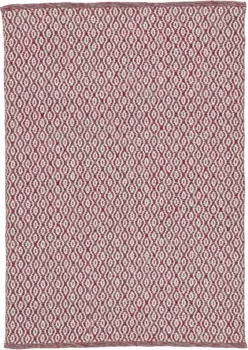 Ковертонкий ковер "Frida 202", высота 7 мм, двусторонний ковер, 100% переработанный материал (ПЭТ), плоское плетение, имитация сизаля, простой в уходе и прочный Carpetfine 60х110 см, красный