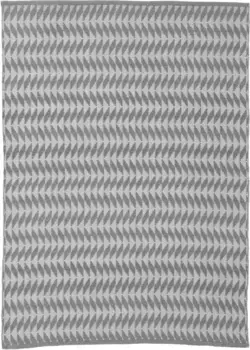 Ковертонкий ковер "Frida 203", высота 7 мм, двусторонний ковер, 100% переработанный материал (ПЭТ), плоское переплетение, имитация сизаля, простой в уходе и прочный Carpetfine 160х230 см, серый