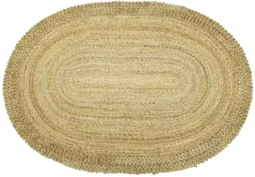 Ковертонкий ковер из сизаля "Джутовый ковер Лука", прямоугольный, натуральный растительный материал, сотканный вручную, стиль бохо Carpetfine 140х200 см, цвет Natur