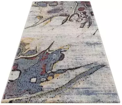 Ковёр Сити-дорожка "Миста 2699", прямоугольный, короткий ворс, абстрактный, разноцветный, мягкий, идеально подходит для прихожих и прихожих Carpet City 80х300 см, синий