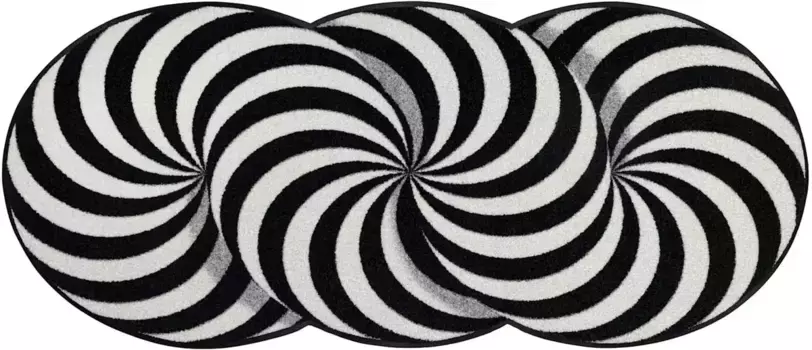 Коврик 60х140 см, черно-белый