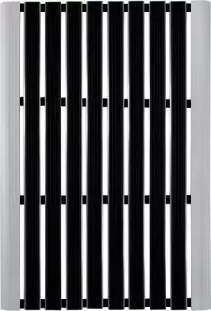 Коврик Andiamo "Alu Door Mat Exclusive", прямоугольный, грязеулавливающий коврик, подходит для использования внутри и снаружи помещений 60х90 см, черный