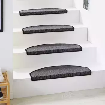 Коврик Andiamo "Skagen", полукруглый, крапчатый, самоклеящийся, износостойкий, в одном наборе 15 шт 65х28 см, цвет anthrazit