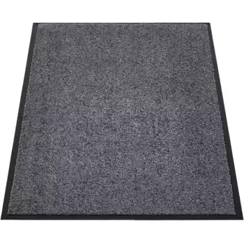 Коврик Andiamo "Super Wash & Clean", прямоугольный, высота 7 мм, грязеулавливающий коврик, однотонный, осенний и нескользящий, можно стирать, антрацит
