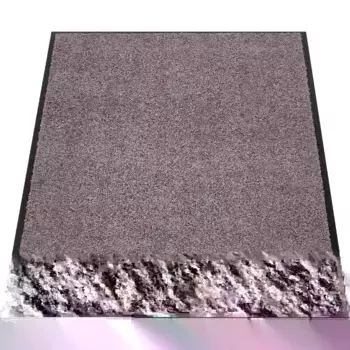 Коврик Andiamo "Super Wash & Clean", прямоугольный, высота 7 мм, грязеулавливающий коврик, однотонный, осенний и нескользящий, можно стирать, серо-коричневый