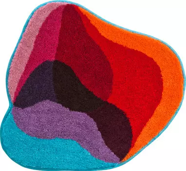 Коврик для биде Grund, 60x60 см, синий/красный