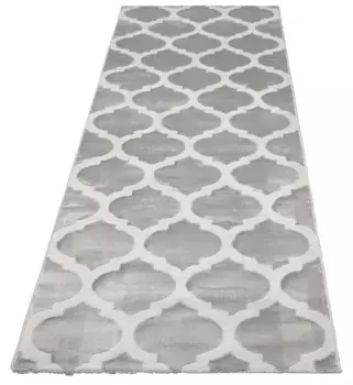 Коврик для дома "Fenris", прямоугольный, с контурным вырезом ручной работы, 3D-дизайн Home affaire 67х230 см, серый