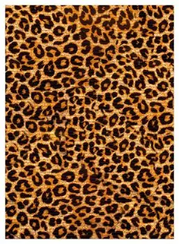 Коврик для душа Wallario, нескользящий коврик, коврик для ванной, коврик с леопардовым рисунком, оранжево-черный, размер примерно 90 x 65 см