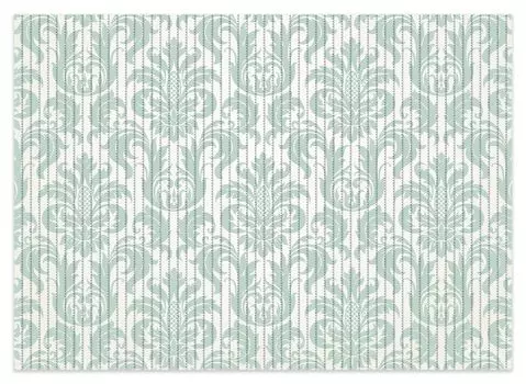 Коврик для душа Wallario, нескользящий коврик, коврик для ванной комнаты, коврик для двери, королевские узоры белого и зеленого цвета, размер примерно 70 х 50 см, зеленый
