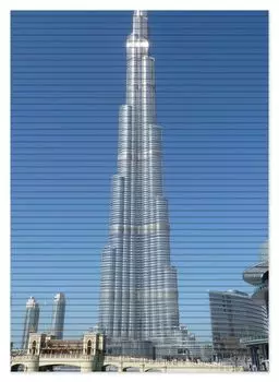 Коврик для душа Wallario, нескользящий коврик, коврик для ванной, коврик для двери, небоскреб в Дубае, размер ок. 70 х 50 см, синий