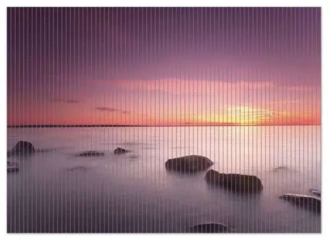 Коврик для душа Wallario, нескользящий коврик, коврик для ванной, коврик для двери, туман на озере на закате, размер примерно 90 х 65 см, розовый