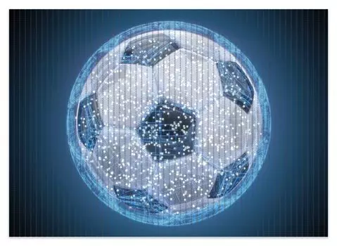 Коврик для душа Wallario, нескользящий коврик, коврик для ванной комнаты, футбольный цифровой - сеть синего цвета, размер ок. 70 x 50 см, синий