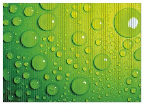 Коврик для душа Wallario, нескользящий коврик, коврик для ванной, коврик для двери, капли воды на зеленом, размер примерно 90 х 65 см, зеленый