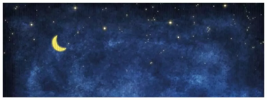 Коврик для душа Wallario, нескользящий коврик, коврик для ванной, коврик для двери, облачное небо с луной и звездами, размер примерно 180 х 65 см, черный