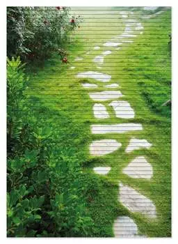 Коврик для душа Wallario, нескользящий коврик, коврик для ванной, коврик для двери, каменная дорожка в сельской местности, размер ок. 70 х 50 см, черный