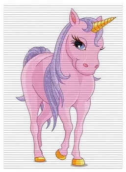 Коврик для душа Wallario, нескользящий коврик, коврик для ванной, коврик для двери, единорог розового цвета с фиолетовым хвостом II, размер примерно 90 x 65 см, розовый