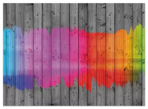 Коврик для душа Wallario, нескользящий коврик, коврик для ванной, коврик для двери, деревянная панель - окрашенное дерево, размер ок. 90 х 65 см, розовый