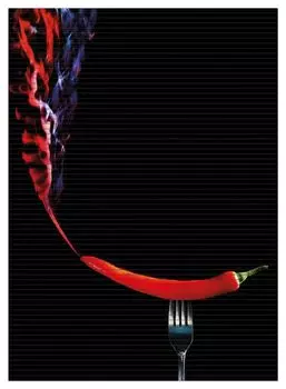 Коврик для душа Wallario, нескользящий коврик, коврик для ванной, коврик для ног, курительный перец чили на вилке, размер примерно 90 х 65 см, черный