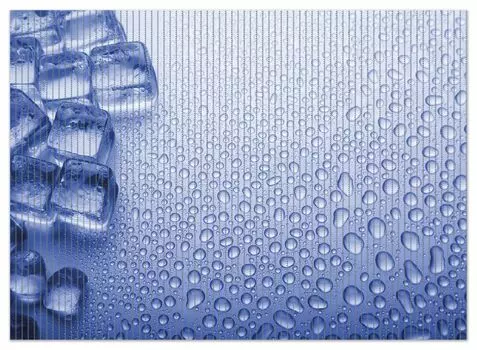 Коврик для душа Wallario, нескользящий коврик, коврик для ванной, коврик для двери, капли воды на стекле, размер примерно 90 х 65 см, синий