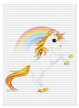 Коврик для душа Wallario, нескользящий коврик, коврик для ванной, коврик для двери, белый единорог перед радугой, размер примерно 70 х 50 см