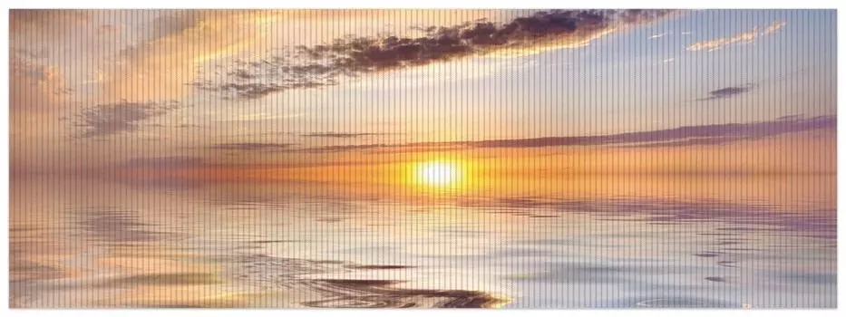 Коврик для душа Wallario, нескользящий коврик, коврик для ванной, коврик для двери, закат над водой, размер ок. 180 х 65 см, коричневый