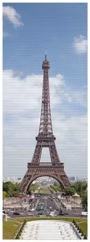 Коврик для душа Wallario, нескользящий коврик, коврик для ванной комнаты, коврик для двери Эйфелева башня в Париже, размер примерно 180 x 65 см, синий