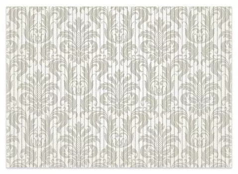 Коврик для душа Wallario, нескользящий коврик, коврик для ванной, коврик для двери, королевские узоры белого и бежевого цвета, размер примерно 70 х 50 см, желтый