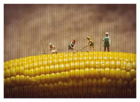 Коврик для душа Wallario, нескользящий коврик, коврик для ванной, коврик для двери, забавные фигурки фермеров на початках кукурузы во время работы, размер примерно 70 х 50 см, черный