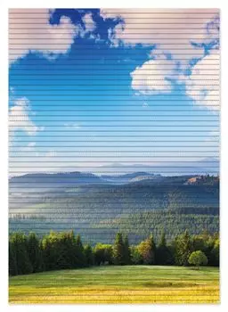 Коврик для душа Wallario, нескользящий коврик, коврик для ванной, коврик для двери, горный пейзаж в горах под голубым небом, размер ок. 70 х 50 см, синий