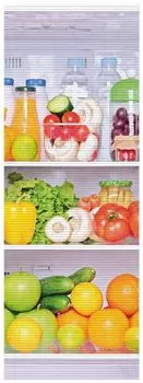 Коврик для душа Wallario, нескользящий коврик, коврик для ванной, коврик для двери, открытый заполненный холодильник, размер примерно 180 х 65 см, белый