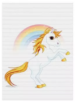 Коврик для душа Wallario, нескользящий коврик, коврик для ванной, коврик для двери, белый единорог перед радугой, размер ок. 90 х 65 см