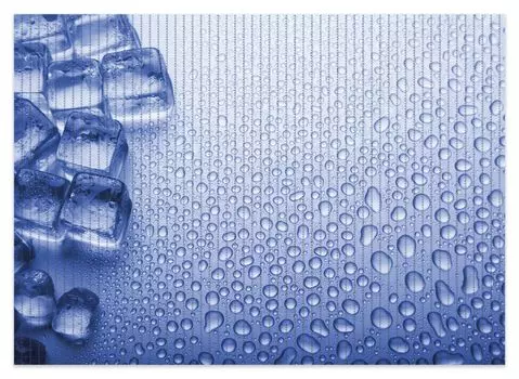 Коврик для душа Wallario, нескользящий коврик, коврик для ванной, коврик для двери, капли воды на стекле, размер ок. 70 х 50 см, синий