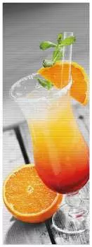 Коврик для душа Wallario, нескользящий коврик, коврик для ванной, коврик для ног, красочный коктейль у бассейна с черно-белым фоном, размер примерно 180 х 65 см, коричневый