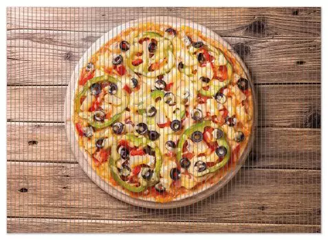 Коврик для душа Wallario нескользящий коврик коврик для ванной коврик для двери Итальянская пицца с пепперони, оливками. Перец и сыр, размер примерно 90 х 65 см, коричневый