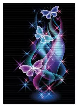 Коврик для душа Wallario, нескользящий коврик, коврик для ванной, коврик для двери, бабочки ярких, ярких цветов, размер примерно 70 х 50 см, черный