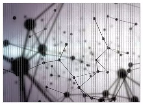 Коврик для душа Wallario, нескользящий коврик, коврик для ванной, коврик для ног, 3D-частицы черного цвета на светлом фоне, размер примерно 90 х 65 см, синий