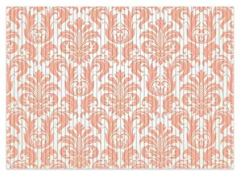 Коврик для душа Wallario, нескользящий коврик, коврик для ванной, коврик для двери, королевские узоры белого и оранжевого цвета, размер примерно 70 х 50 см, белый