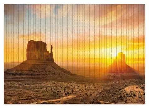 Коврик для душа Wallario, нескользящий коврик, коврик для ванной, коврик для двери, памятник на закате, размер ок. 70 х 50 см, черный