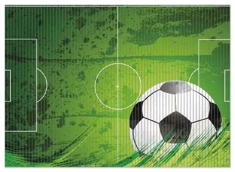 Коврик для душа Wallario, нескользящий коврик, коврик для ванной, коврик для ног, футбольное поле, классический зеленый с мячом, размер ок. 90 х 65 см