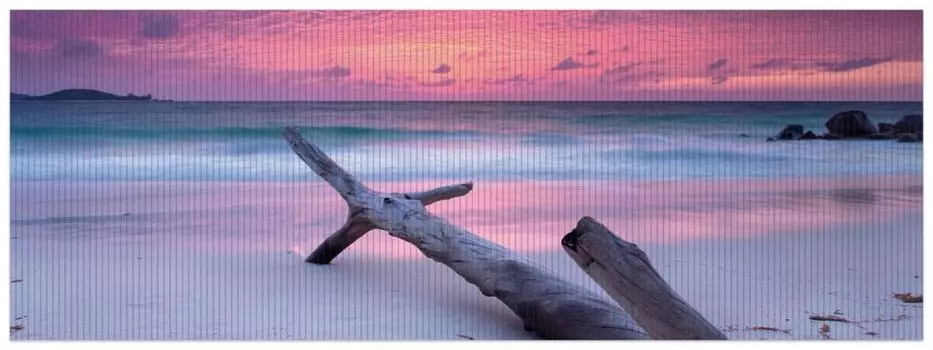 Коврик для душа Wallario, нескользящий коврик, коврик для ванной, коврик для двери, вечернее небо на закате, размер ок. 180 х 65 см, синий