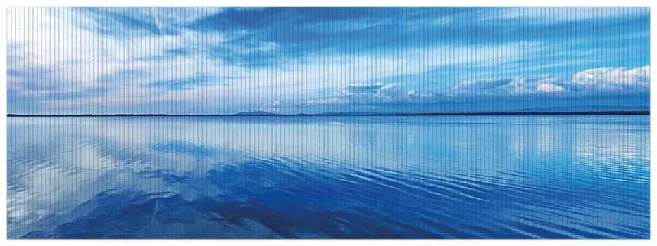 Коврик для душа Wallario, нескользящий коврик, коврик для ванной, коврик для двери, синий морской залив в Италии с отражением в воде, размер ок. 180 х 65 см