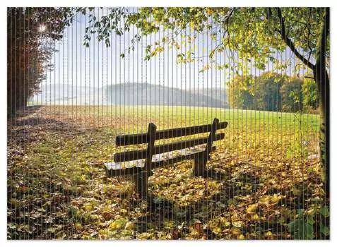 Коврик для душа Wallario, нескользящий коврик, коврик для ванной, коврик для двери, идиллическая деревянная скамейка в горах, размер ок. 90 х 65 см, черный