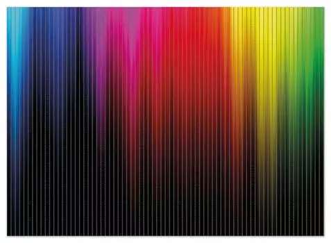 Коврик для душа Wallario, нескользящий коврик, коврик для ванной, коврик для двери, разноцветные радужные полосы на черном цвете, размер примерно 90 x 65 см, черный