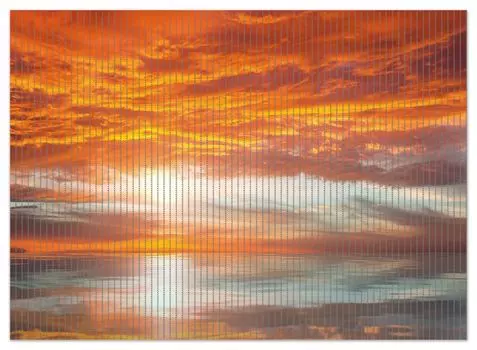 Коврик для душа Wallario, нескользящий коврик, коврик для ванной, коврик для двери, отражение заката над озером, размер ок. 90 х 65 см, коричневый