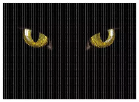 Коврик для душа Wallario, нескользящий коврик, коврик для ванной, коврик для двери, желтые кошачьи глаза ночью, размер ок. 90 х 65 см, черный