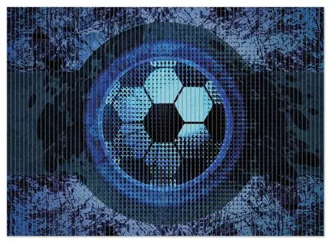 Коврик для душа Wallario, нескользящий коврик, коврик для ванной, коврик для ног, футбольный дизайн — абстрактный узор синего цвета, размер примерно 90 х 65 см, черный