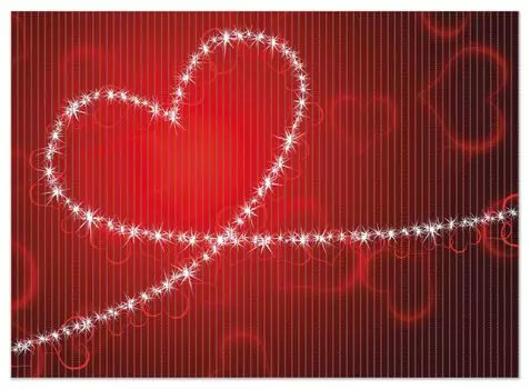 Коврик для душа Wallario, нескользящий коврик, коврик для ванной, коврик для двери, светящееся сердце из звезд на красном фоне, размер примерно 90 х 65 см, красный