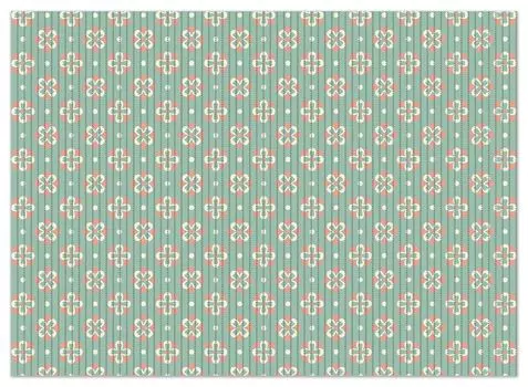 Коврик для душа Wallario, нескользящий коврик, коврик для ванной, рисунок коврика красного, белого цвета на зеленом - лепестки, размер примерно 90 x 65 см, белый