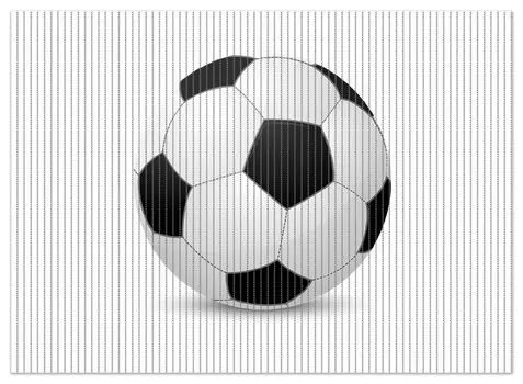 Коврик для душа Wallario, нескользящий коврик, коврик для ванной, коврик для ног, классический футбольный мяч на белом фоне, размер ок. 90 х 65 см, белый